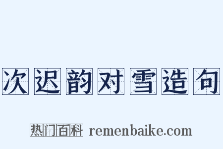 次迟韵对雪造句是什么意思的图片